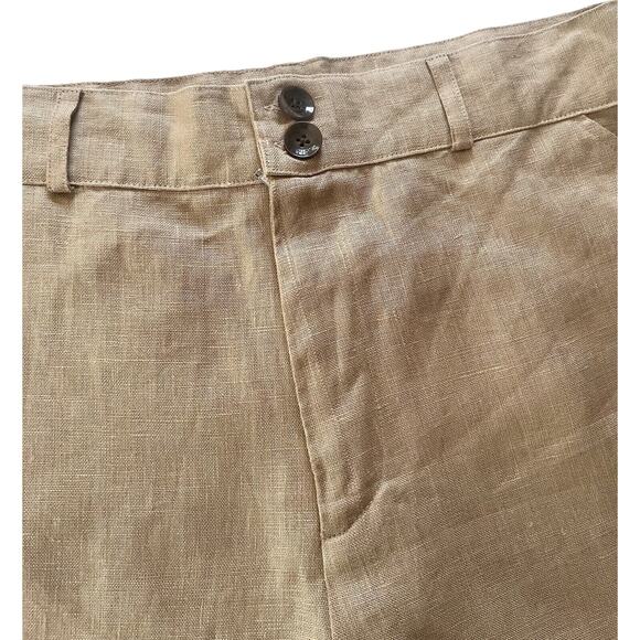NWT Acacia Women’s Size XL Tan Tea Jude Linen Shorts - Picture 11 of 14